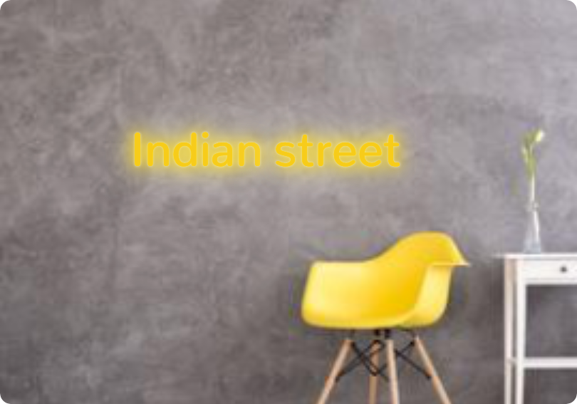 Custom text: Indian street